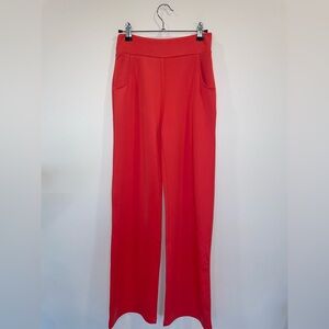 NWT Wide Leg High-waisted scuba trouser pants coral orange pink